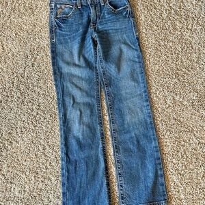 Ariat B4 Relaxed Stretch Casey Boot Cut Blue Denim Jeans Boys 12